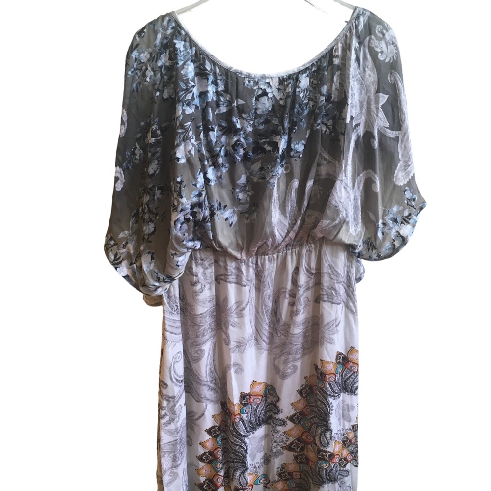 Soft Surroundings Blouson Cold Shoulder Long Dress Misses size M - Picture 6 of 7